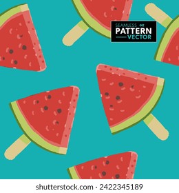 Illustrationsnahtloses Muster Sommerwassermelone
