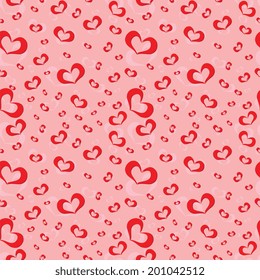 Illustration of seamless pattern of symbolic heart