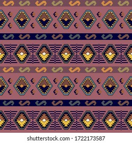 Illustration Seamless Pattern Vintage Tribal Ethnic Ornament