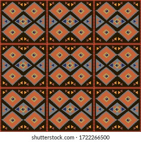 Illustration Seamless Pattern Vintage Tribal Ethnic Ornament