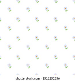 Illustration of seamless pattern of wildflowers