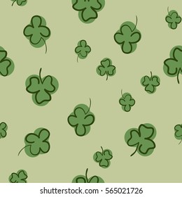 Illustration of a Seamless Shamrock Pattern.