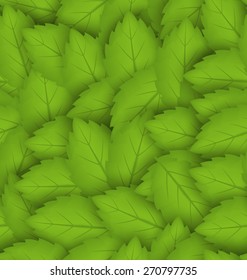 Illustration Seamless stylish pattern with green leaves - Vector