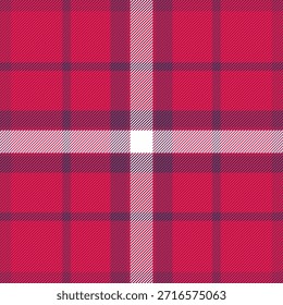 Ilustração verificação de textura sem costura, padrão de comprimento tecido xadrez. Vetor de inspiração tecido fundo tartan em vermelho e cor-de-rosa paleta.