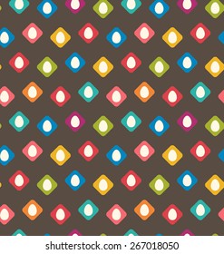 Illustration Seamless Texture with Easter Eggs - Vector