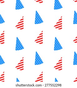Illustration Seamless Texture Hudcap for Independence Day of America, US National Colors - Vector