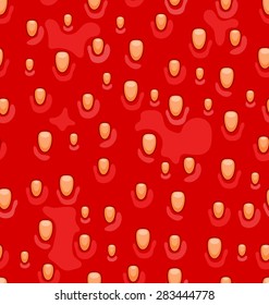 Illustration Seamless Texture of Strawberry, Sweet Background - Vector