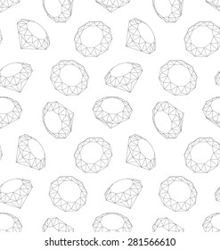 Illustration Seamless Texture of Three-dimensional Diamonds, Endless Background. Vector