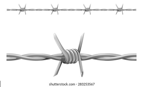 An illustration of seamless tiling barbed wire