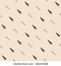 Illustration of a seamless tool background.