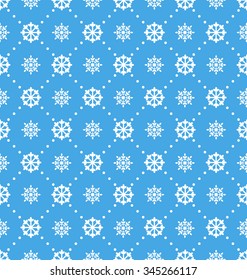 Illustration Seamless Wallpaper with Beautiful Snowflakes, Winter Background - Vector