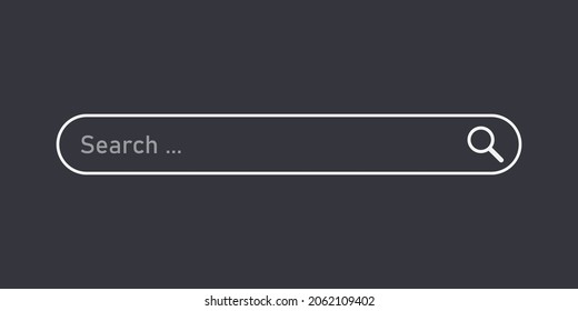 Illustration of a search bar on a white background. Vector illustration.