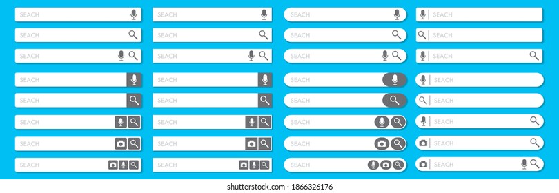 Illustration of search bar set
