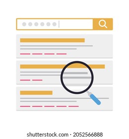 Illustration Of Search Engine And Search Results