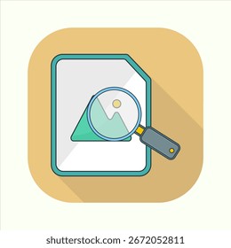 Illustration of a Search image icon. icon related to design elements. suitable for web site, app, user interfaces,element, printable etc. flat icon style. simple vector design editable