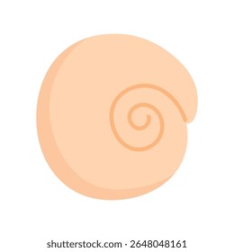 Illustration of Seashell with Spiral Shape	
