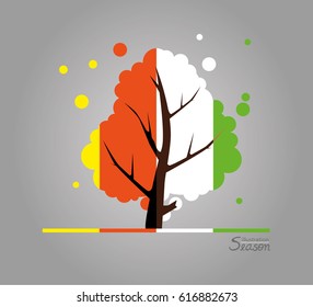 illustration of the seasons