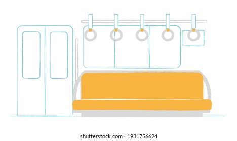 ilustración del asiento dentro del tren 