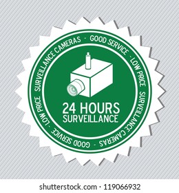 Illustration of security camera, security cameras icons, vector illustration