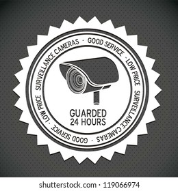 Illustration of security camera, security cameras icons, vector illustration