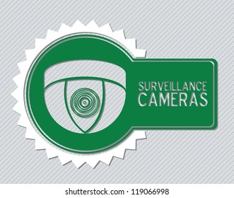 Illustration of security camera, security cameras icons, vector illustration