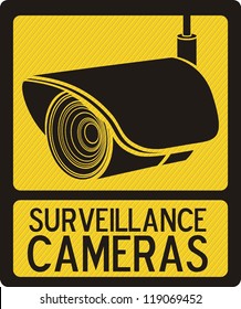 Illustration of security camera, security cameras icons, vector illustration