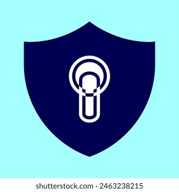 illustration of a security or guard icon