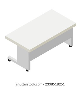 It is an illustration seen from the back of the isometric illustration office desk. Surfaces are also available separately.