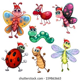 Illustration of the segmented creatures on a white background