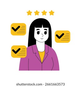 Illustration of selected workers. Recruitment illustration design
