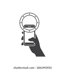illustration of selfie light, vector art.