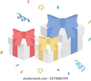 Illustration of a semi-3-dimensional gift box