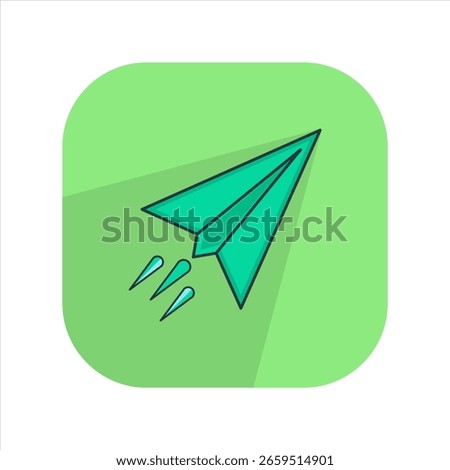 Illustration of a send icon. icon related to design elements. suitable for web site, app, user interfaces,element, printable etc. flat icon style. simple vector design editable