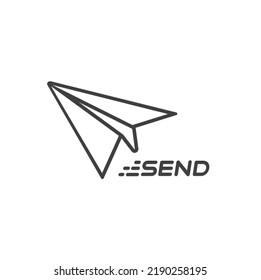 illustration of send symbol, vector art.