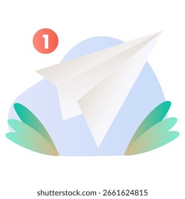 Ilustração do Plano de Envio de Mensagens em Papel