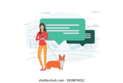 Ilustración del mensaje enviado. Icono de chat SMS con imagen. Vector Premium
