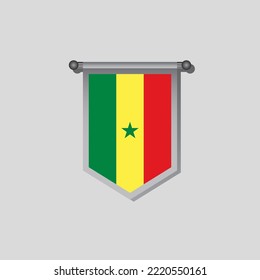 Illustration of Senegal flag Template