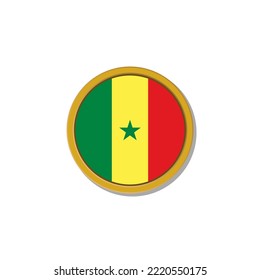 Illustration of Senegal flag Template