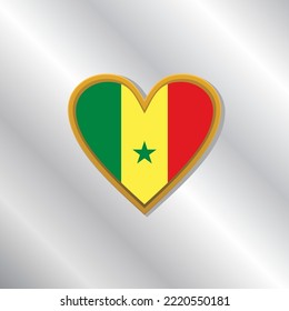 Ilustración de la plantilla de bandera del Senegal