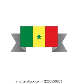 Ilustración de la plantilla de bandera del Senegal