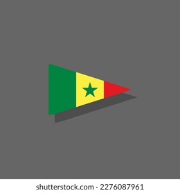 Ilustración de la plantilla de bandera del Senegal