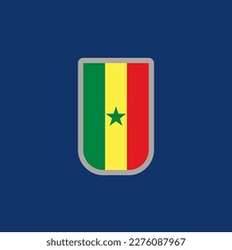 Ilustración de la plantilla de bandera del Senegal