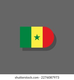 Ilustración de la plantilla de bandera del Senegal