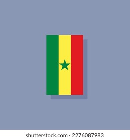 Ilustración de la plantilla de bandera del Senegal