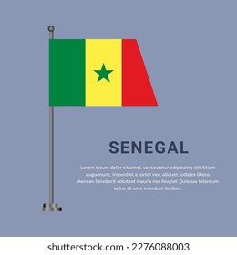 Illustration of Senegal flag Template