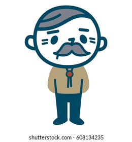 Illustration of Senior male