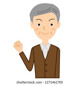 Illustration of a senior man.