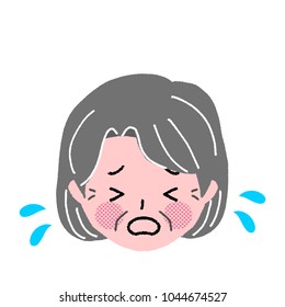 
Illustration of senior women's expression