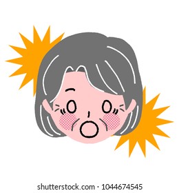 
Illustration of senior women's expression