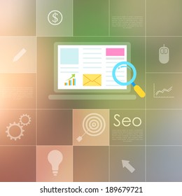 illustration of SEO concept in flat style